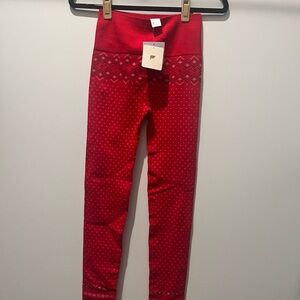 Fabletics Women’s Red Patterned Leggings